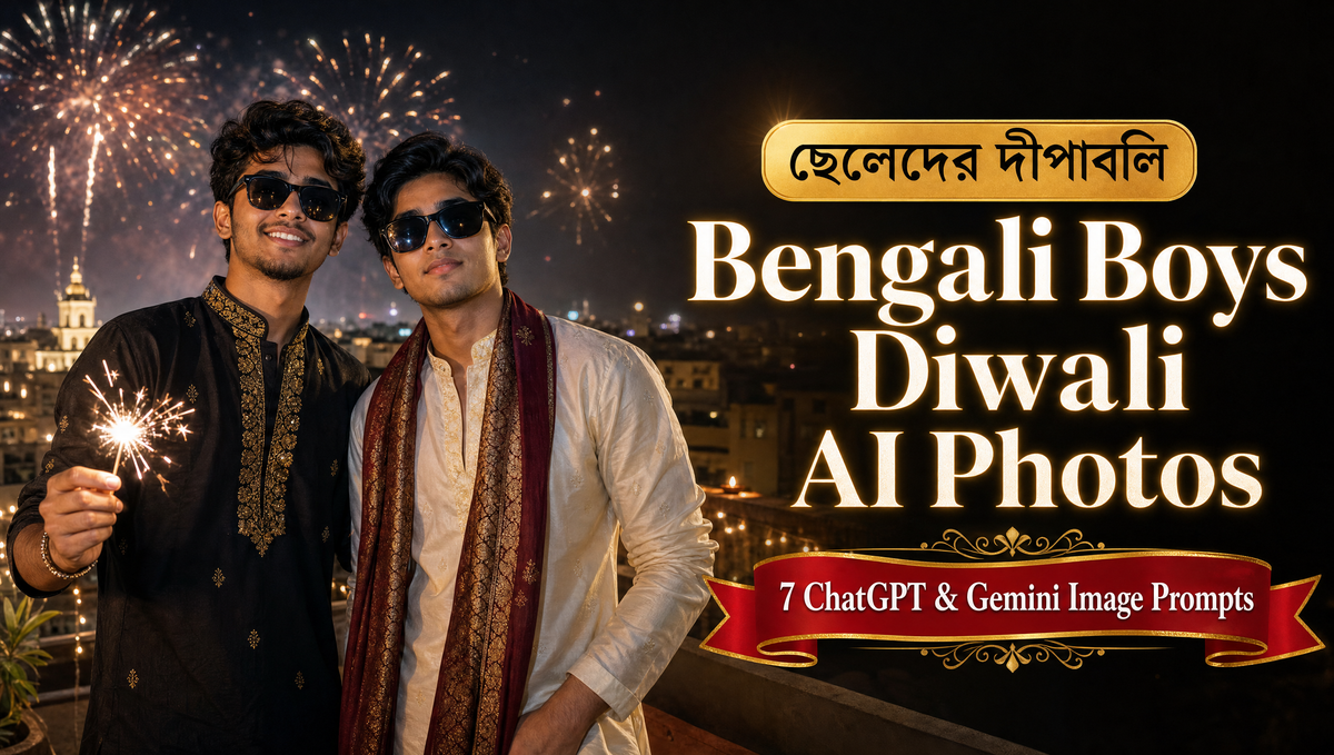 Bengali Boys Diwali AI Photos ChatGPT & Gemini AI Image Prompts