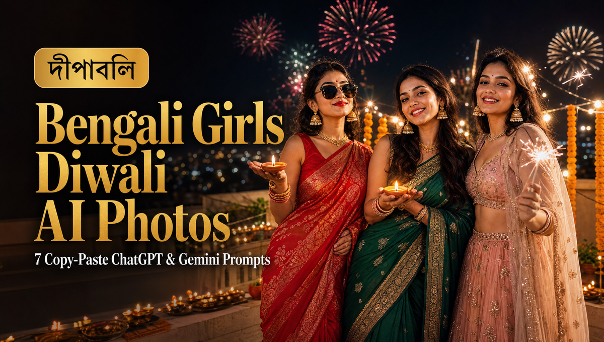 Bengali Girls Diwali AI Photos ChatGPT & Gemini AI Image Prompts