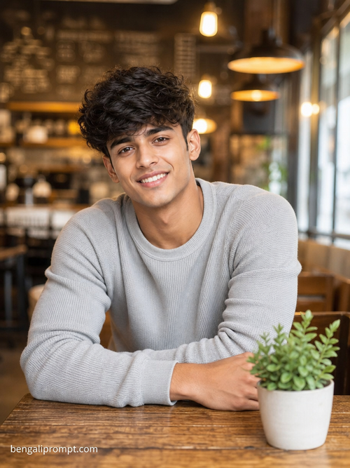 Asthetic Boys – young South Asian man with voluminous dark