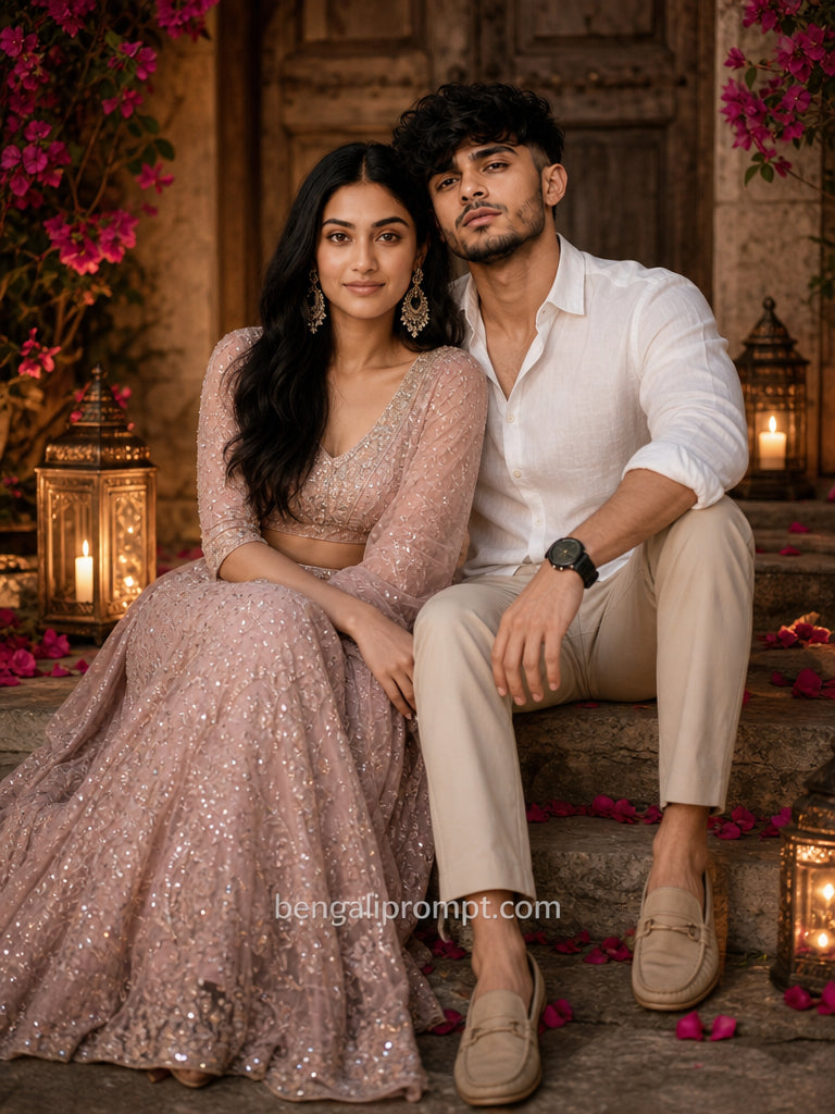 Husband wife prompt – couple sitting closely together on a stone