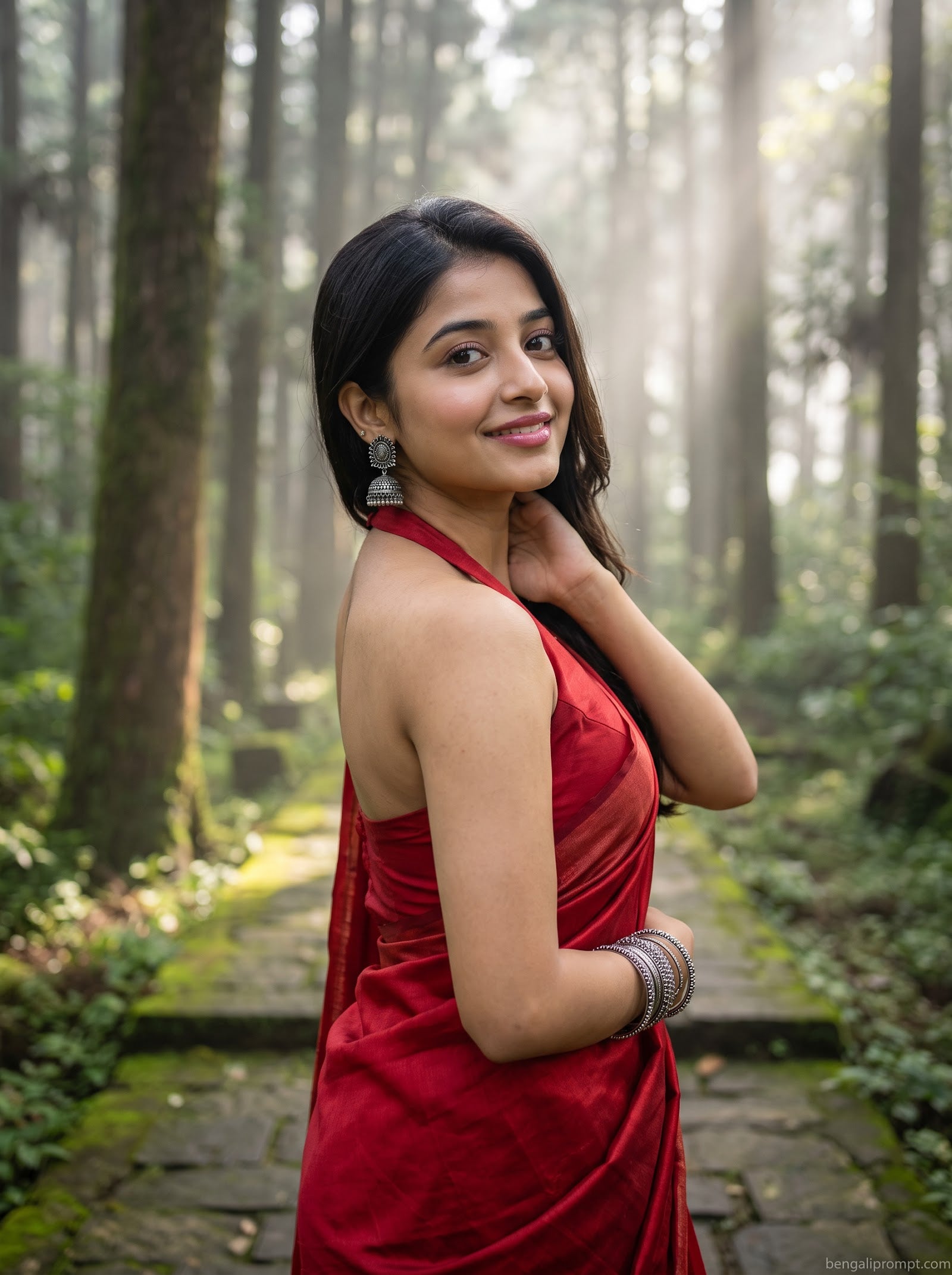 Women In Saree – beautiful woman (the reference image given) gracefully