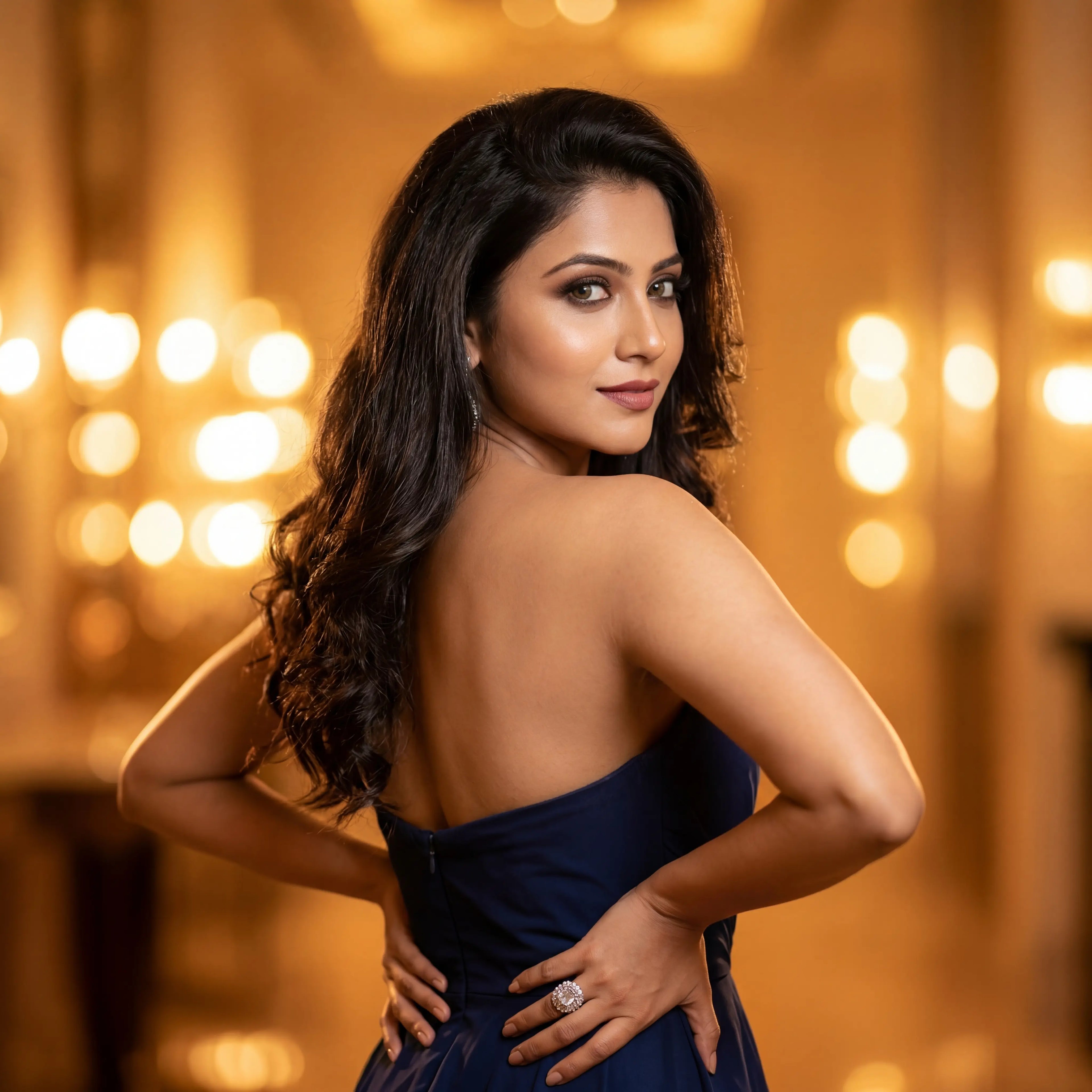 Bengali Woman Saree Gemini Prompt 2026 — Back Portrait