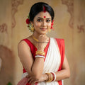 Bengali Bride White Red Saree Gemini Prompt 2026
