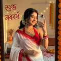 Bengali Girl Red Saree Selfie Gemini Prompt 2026