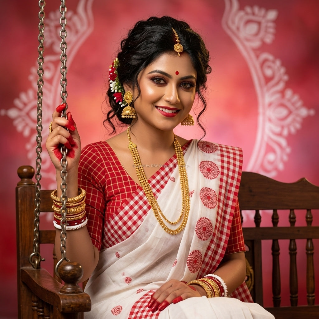 Bengali Girl Saree Swing Gemini Prompt 2026