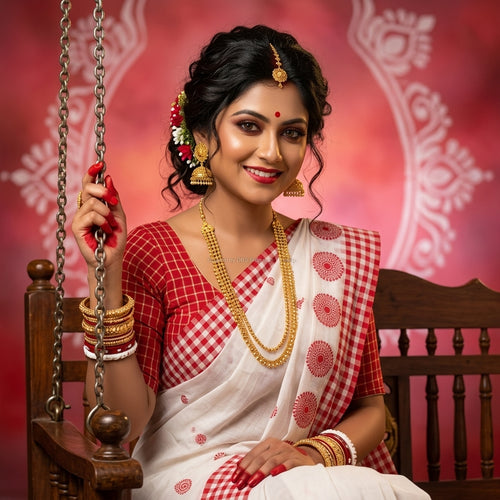 Bengali Girl Saree Swing Gemini Prompt 2026
