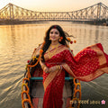 Bengali Woman Red Saree Hooghly River Gemini Prompt 2026