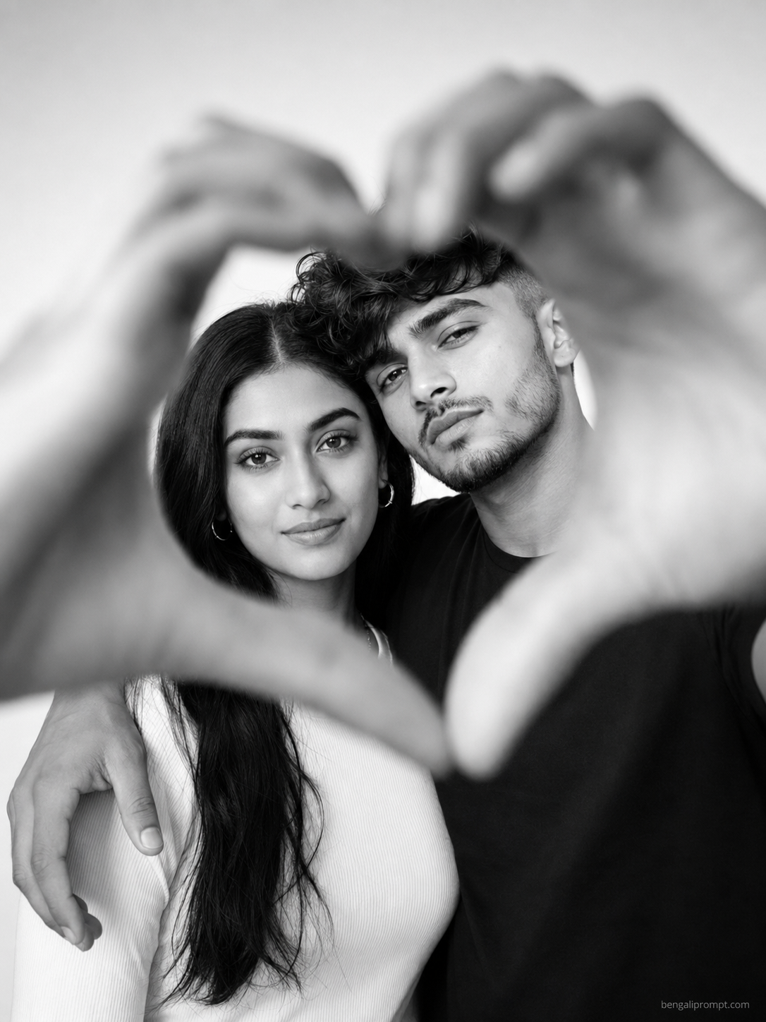 Black & White Couple Prompt – couple standing close together