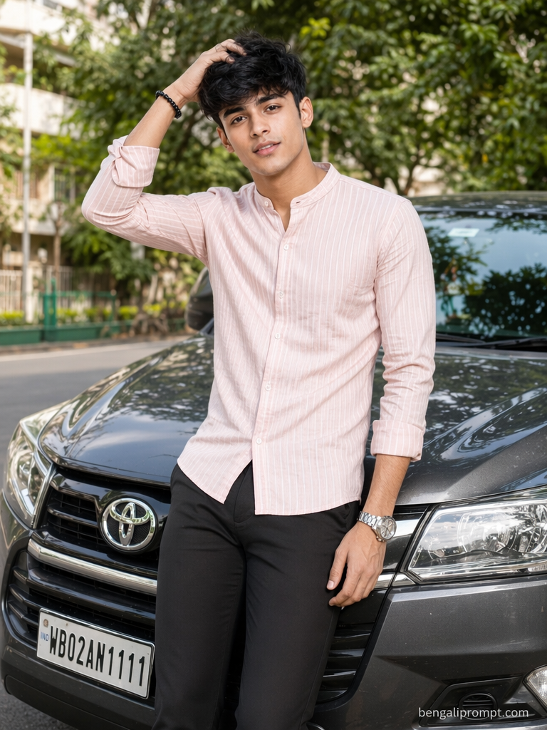 Asthetic Boys – slim young South Asian man with black 2