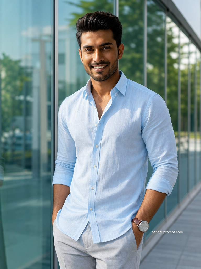 Trending ChatGPT Photo – handsome young South Asian man with dark