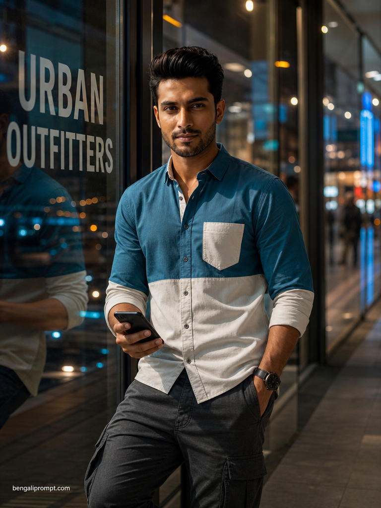 Trending ChatGPT Photo – stylish young South Asian man with dark 3