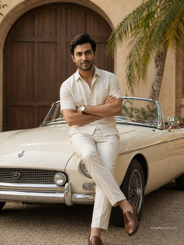 Best Luxury Car Men – person seated casually on the hood of