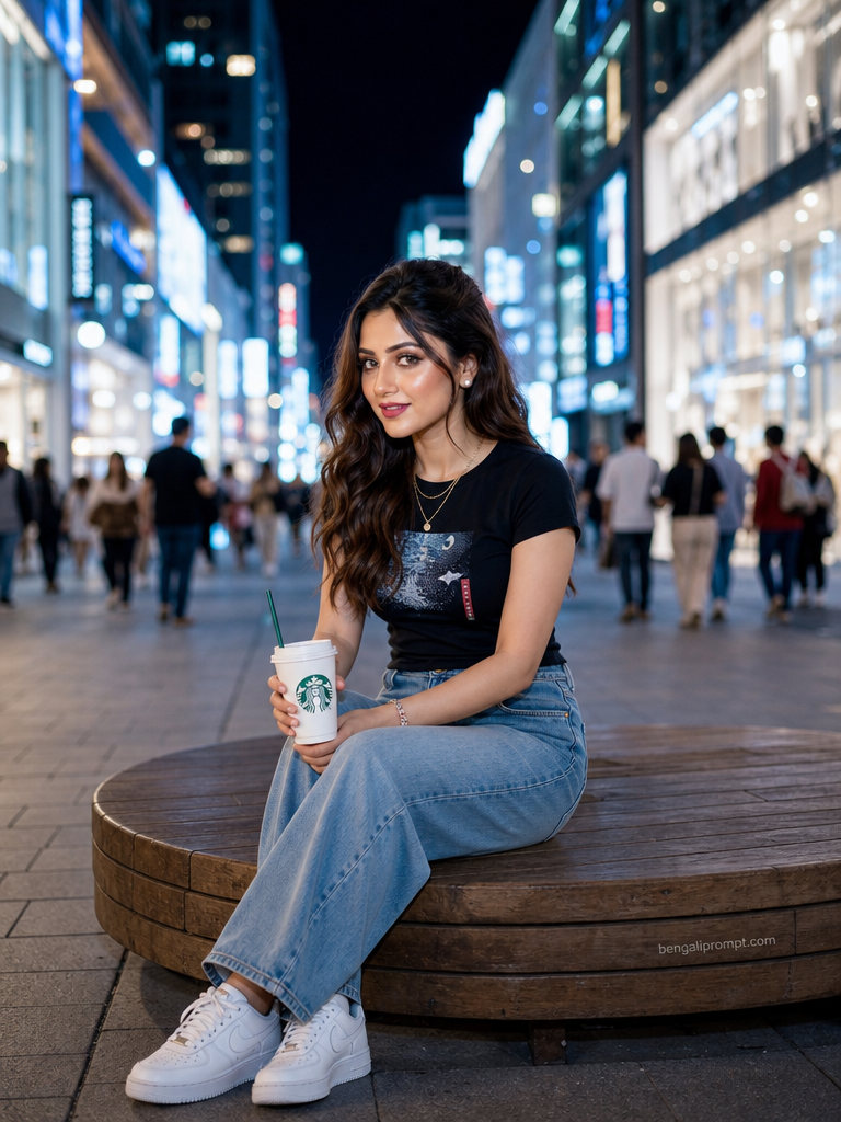 Night Picture - Women – woman (the reference image given) sitting cross 2