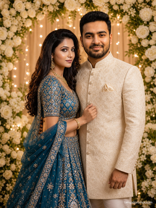 Anniversary Couple – couple standing close together in front of