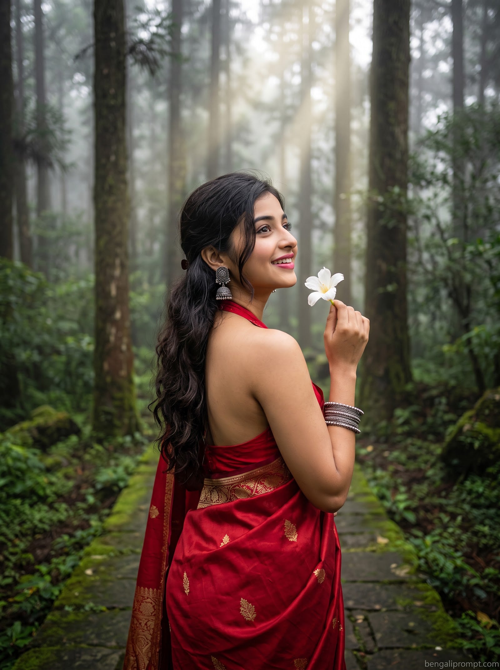 Women In Saree – beautiful woman (the reference image given) standing