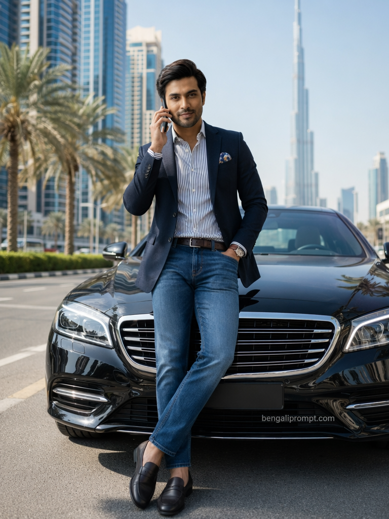 Best Luxury Car Men – person leaning against the front of a 3