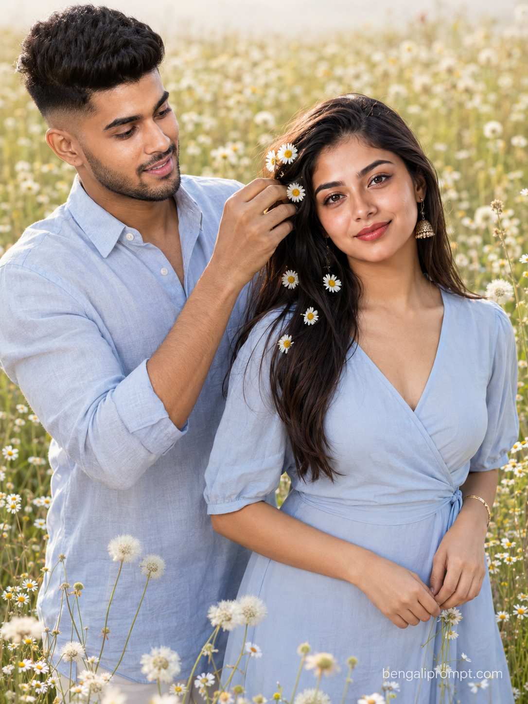 Romantic Couple Prompt – couple standing close together in a sunlit