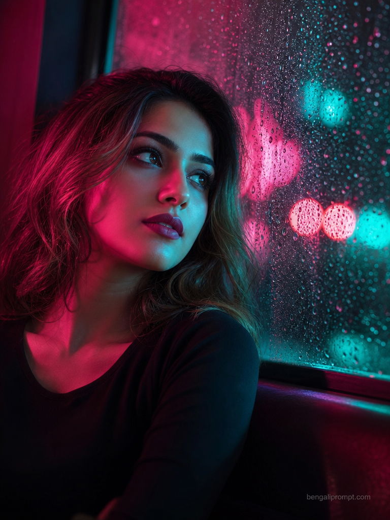 Night Picture - Women – woman (the reference image given) seated indoors