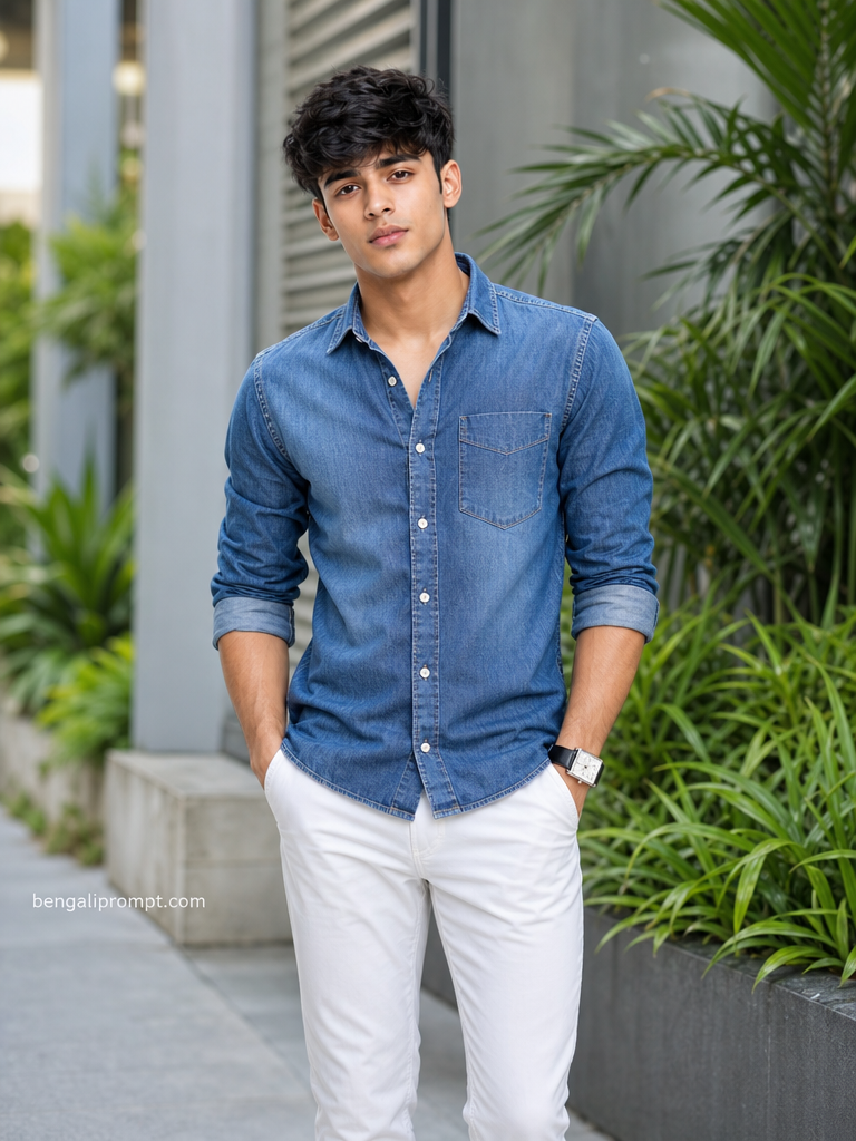 Asthetic Boys – slim young South Asian man with black