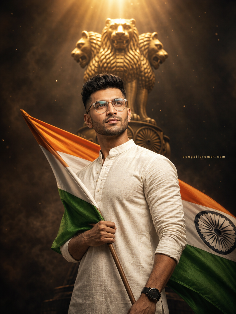 Independence day – powerful patriotic portrait of a young Indian