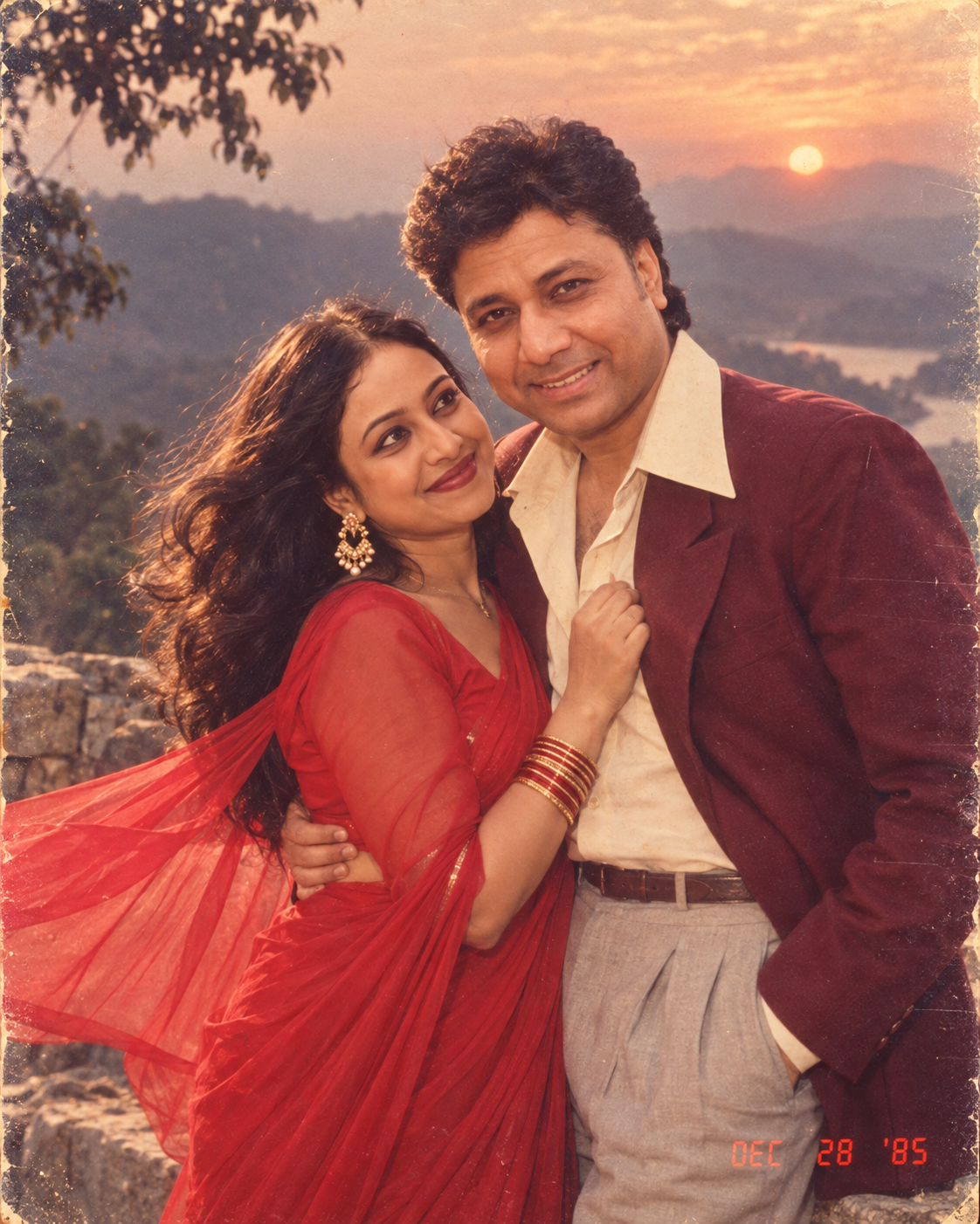 Durga Puja Couple 1985