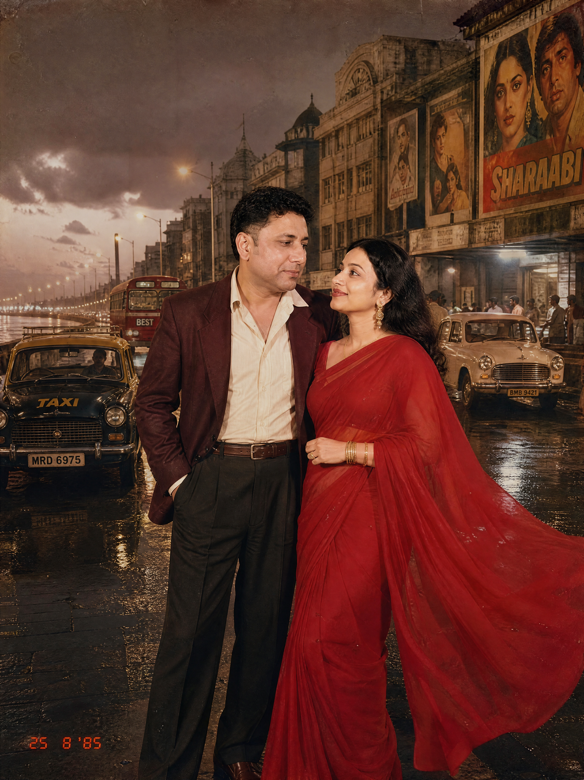 1980s Bollywood Romantic Movie Poster